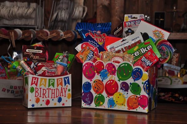 Small and Large Happy Birthday Baskets
